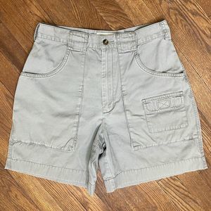 Eddie Bauer Tan Cargo High Rise Vintage Mom Shorts Women's Size 8